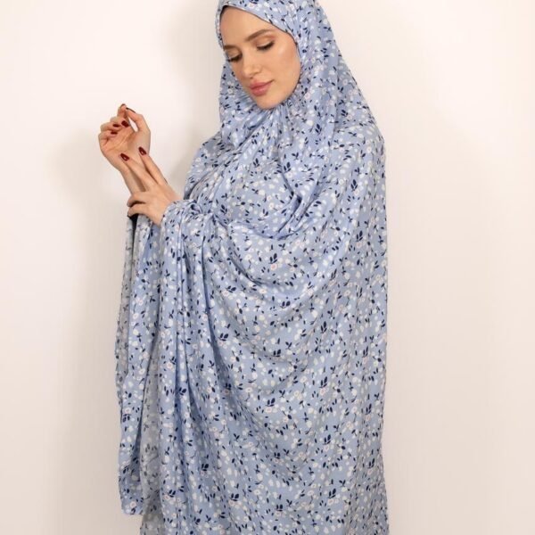 خمار قطن منقوش بدون اكمام