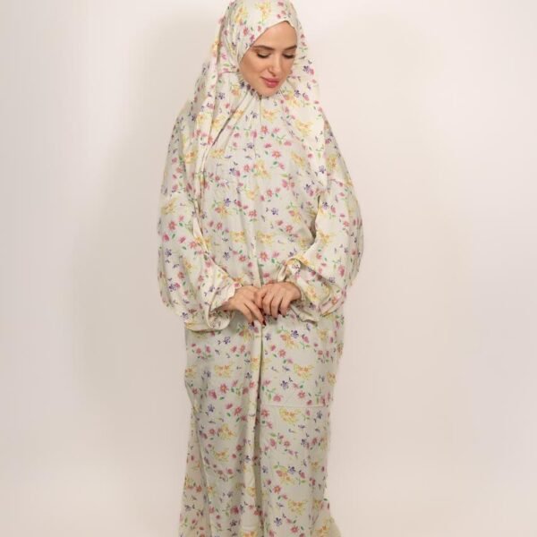 لبس صلاه قطن منقوش كامل